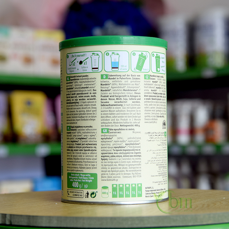 Sữa bột hạnh nhân hữu cơ 400g – Ecomil
