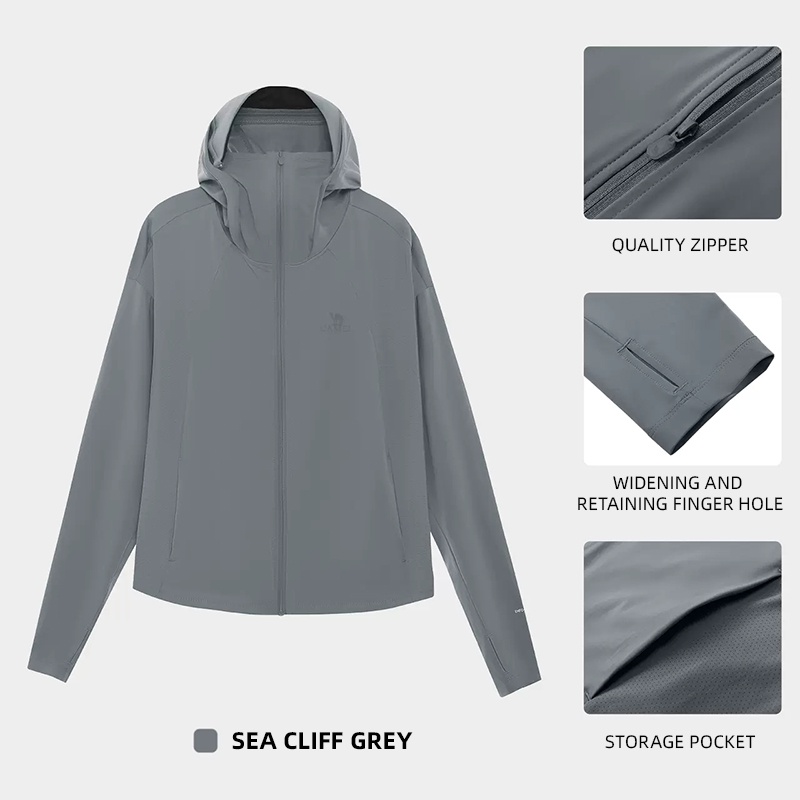 Camel UPF 50+ Women's Sunscreen Coat Breathable Quick Drying Jacket