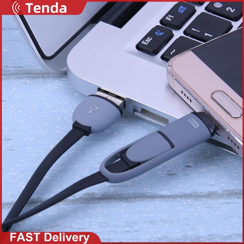 2 in 1 Micro USB Type-C Charging Data Transmission Cable Portable Data Sync Charging Cable Cord Accessories for Android Mobile Phone