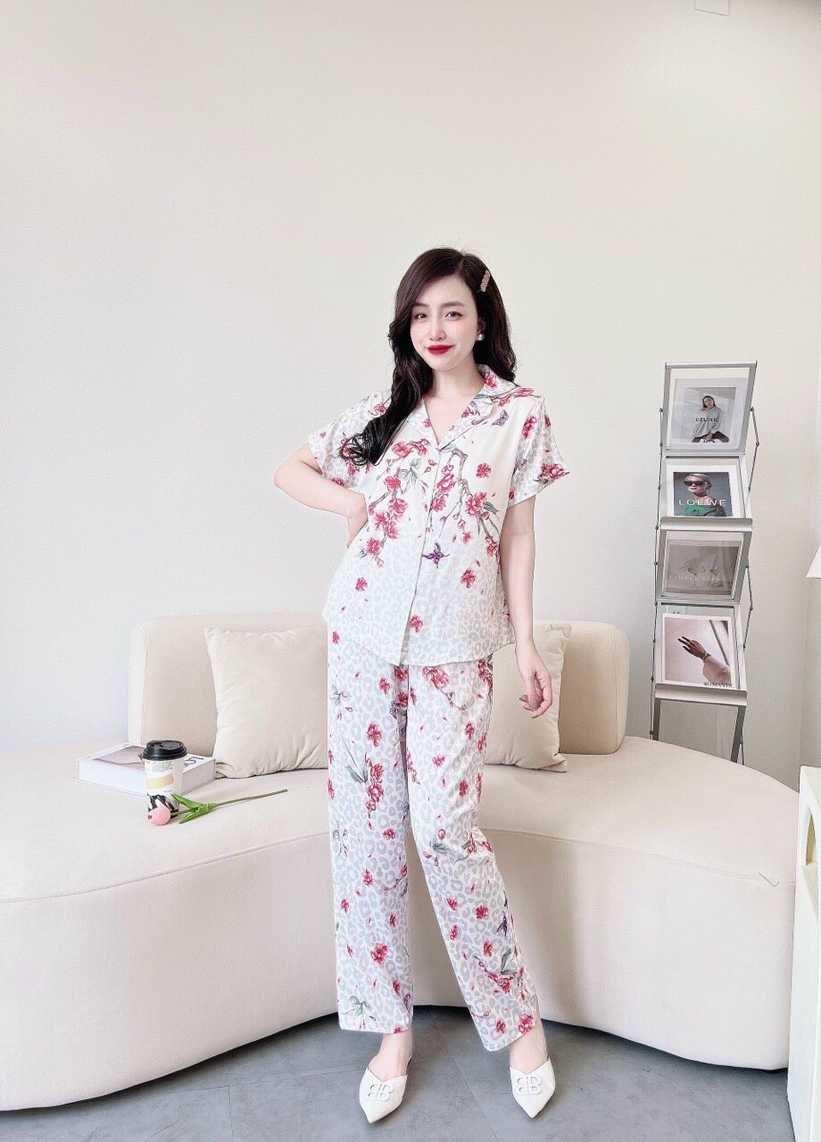 Bộ đồ ngủ, mặc nhà nữ pijama - vải lụa mango loại 1 cao cấp, nhiều họa tiết dễ thương