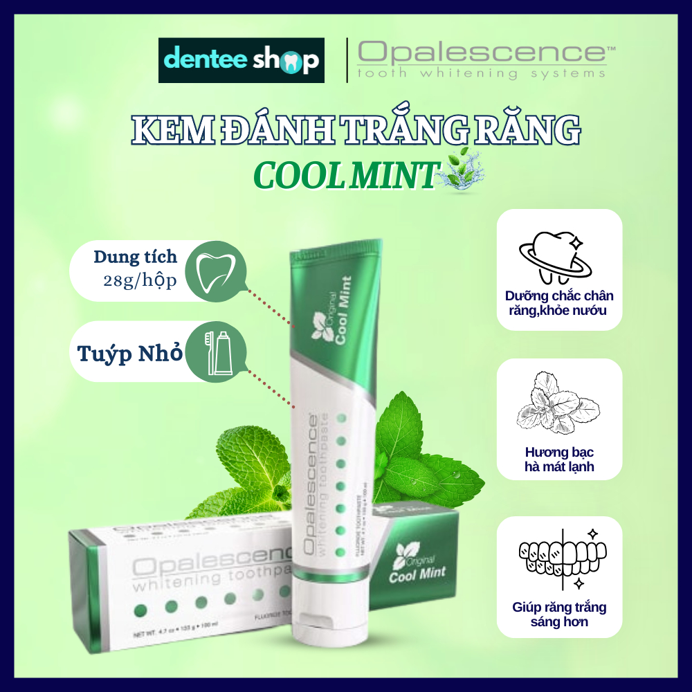 Kem đánh răng Opalescence Whitening Cool Mint cao cấp, làm trắng răng