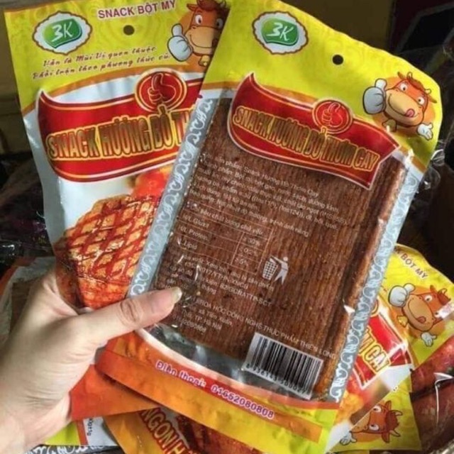 Thùng 50 Gói Snack Bò Miếng Thơm Cay
