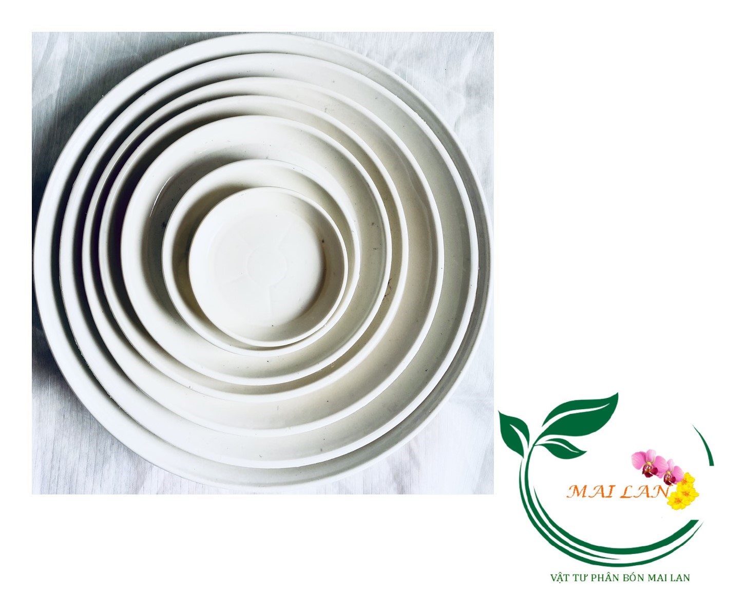 Đĩa lót chậu tròn Phi 24cm - #042D#