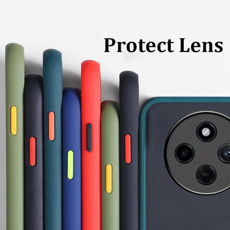 For Xiaomi Poco C75 Case Shockproof Scrub Matte Transparent Soft edge Silicone Frame Hard Clear For Xiaomi Xiaomi Poco C75 Back cover Phone Cases.