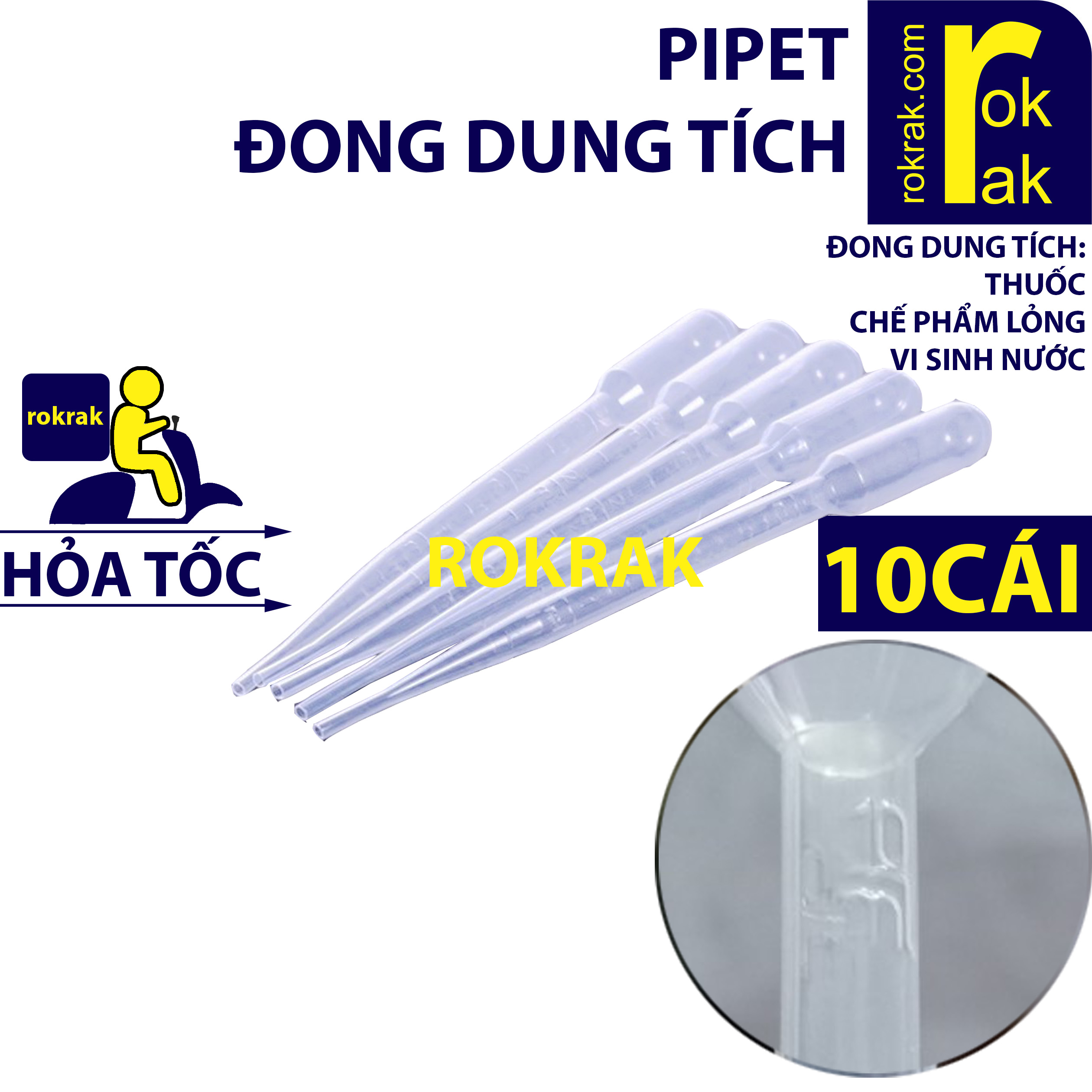 COMBO 10 Ống Pipet 3ml-5ml-10ml Hút Artemia, Bobo, Cho Cá Ăn, đong dung tích