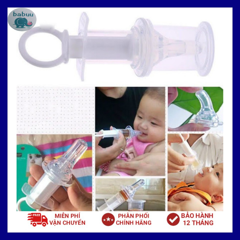 Xi lanh đầu silicon 2 vòi giúp bơm thuốc/sữa cho bé