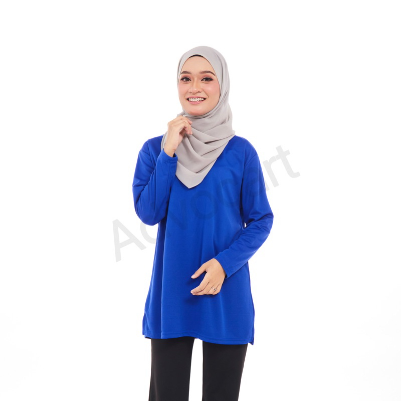 ADVO Microfiber Premium Jersey Blouse Dress T shirt Jersi Muslimah Perempuan Women Bu Sukan. 