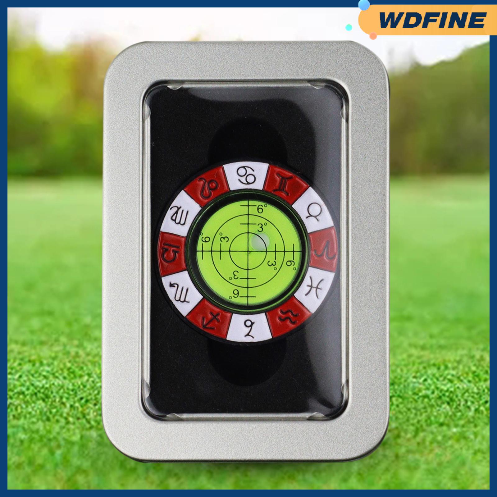 WDFINE Magnetic Golf Ball Marker Bubble Level Ball Mark for Sports Golfer Gift