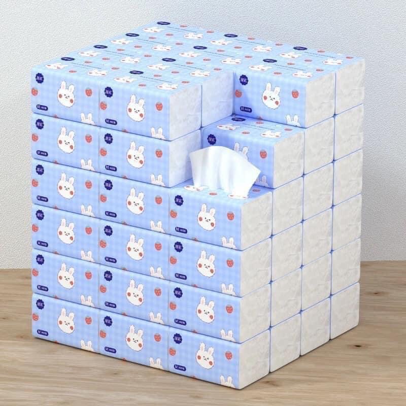 20 gói giấy ăn Thỏ dai mịn - giấy 4 lớp