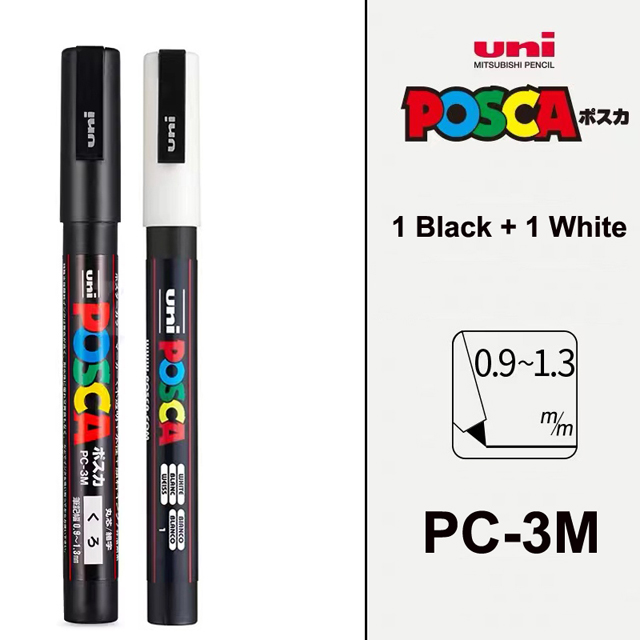 Sunfloweio Uni Posca Paint Marker Pen Set PC-1M 3M 5M 8K 17K 7/8/15/16 ...