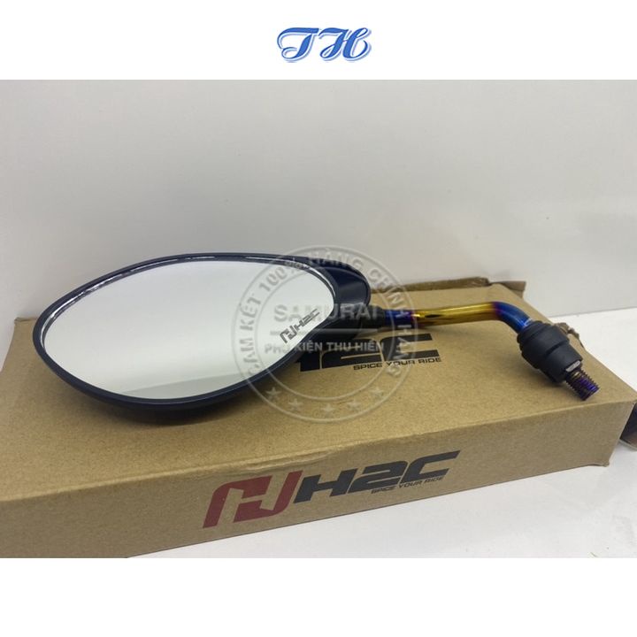 Kính chiếu hậu xe máy thời trang H2C/CRG mẫu Yaz gắn chân kính cho AB, SH, SH Mode, Wave,..