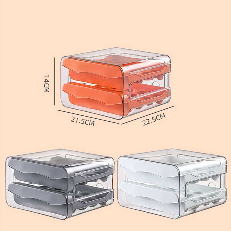 Hộp trứng, hộp giữ tươi dùng cho thực phẩm, nhựa, tủ lạnh gia đình taizhou, bếp kiểu ngăn kéo, hộp lưu trữ hai lớp trứng