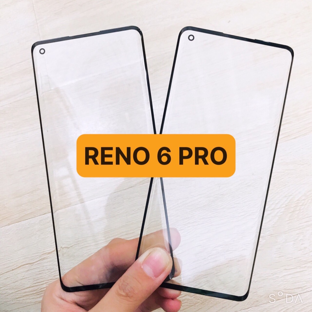 Kính ép có keo oca oppo reno 6 pro
