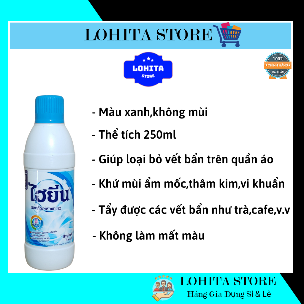 Nước tẩy quần áo Hygiene Thái Lan 250ml