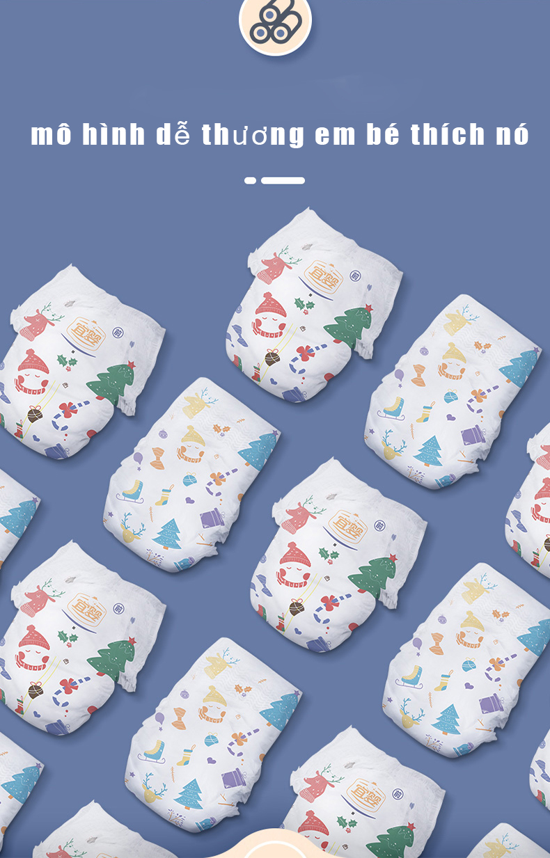Tã dán Yiying mới đệm lưng thấm mồ hôi S/M/L-Siêu mỏng khô thoáng