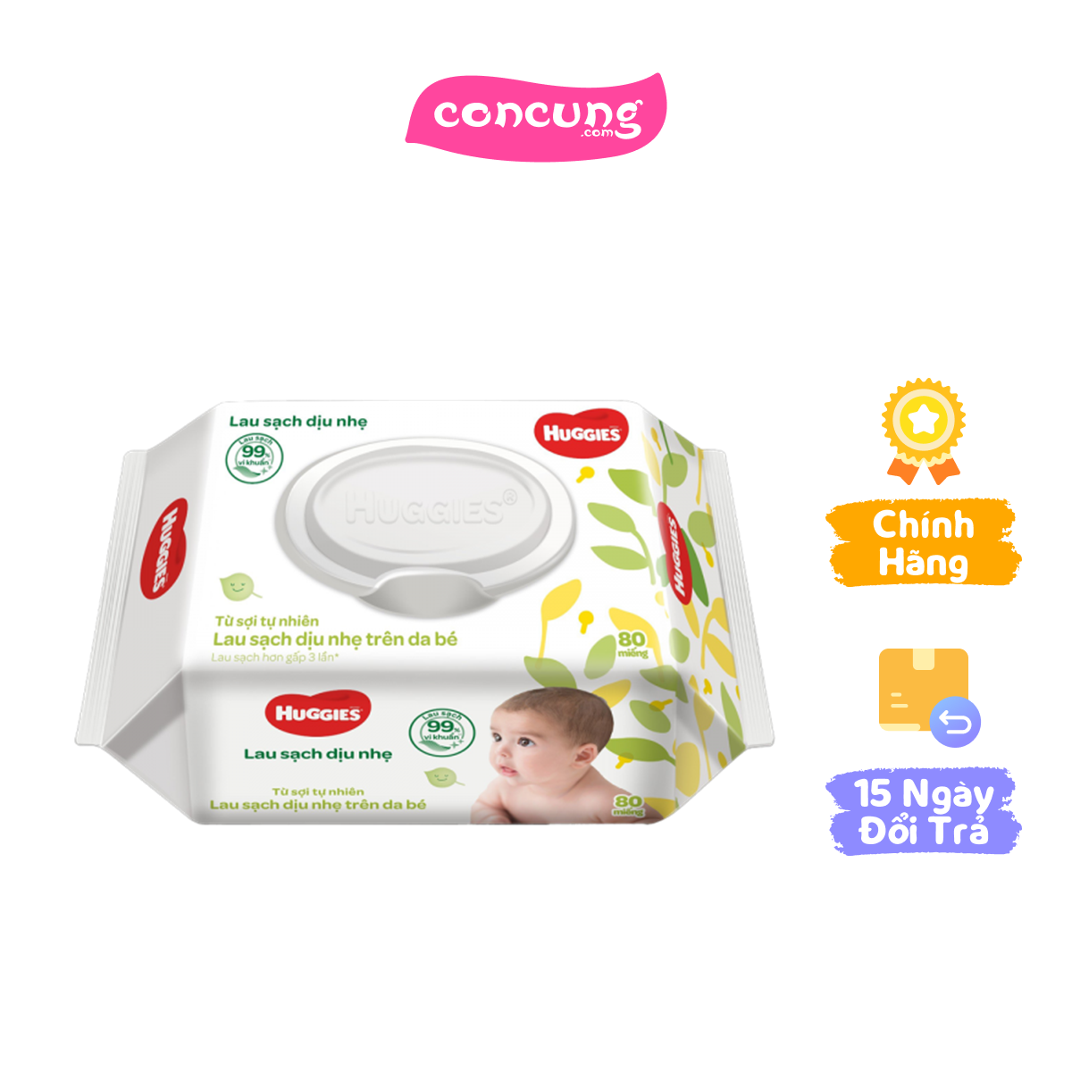 Khăn ướt Huggies 80 miếng