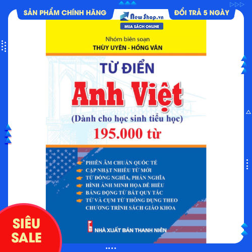 Sách - từ điển anh việt dành cho học sinh tiểu học 195.000 từ - newshop