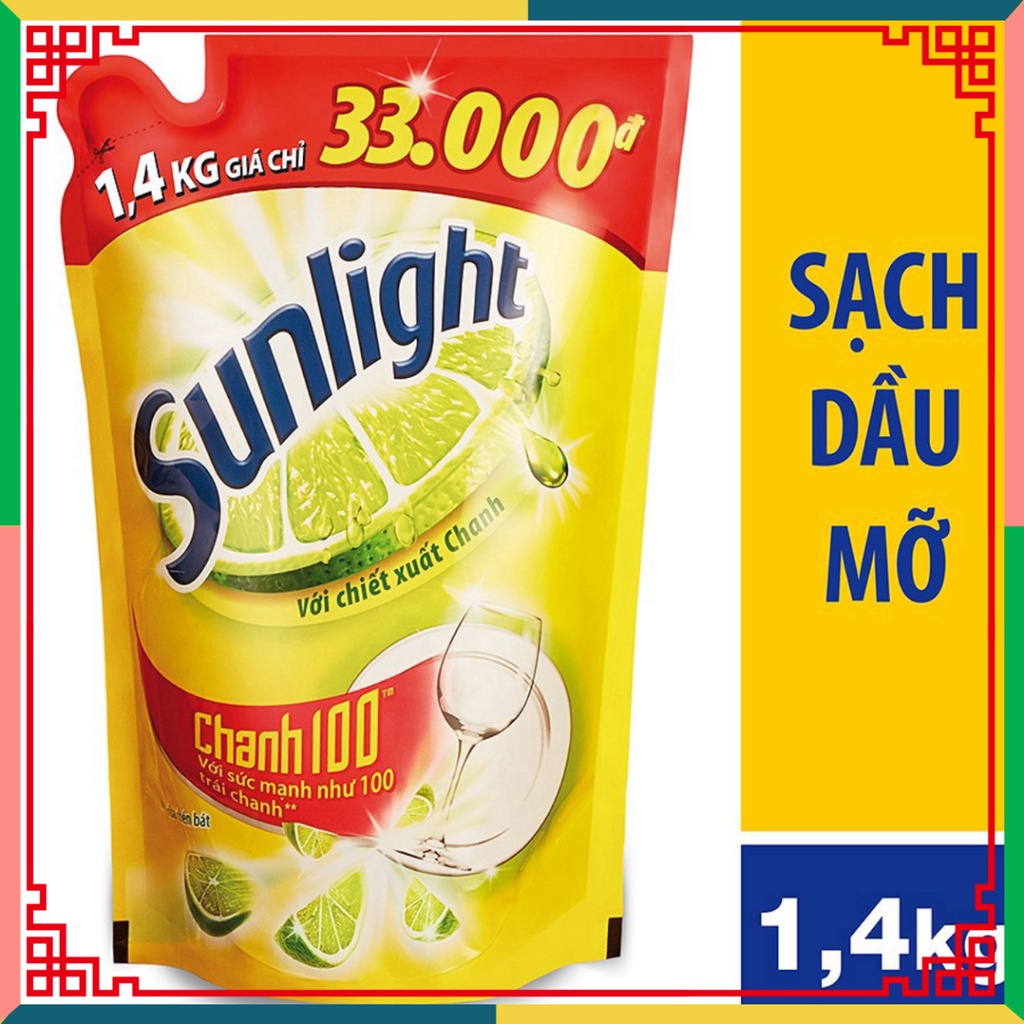 Nước rửa chén/bát Sunlight Chanh túi 1.4kg