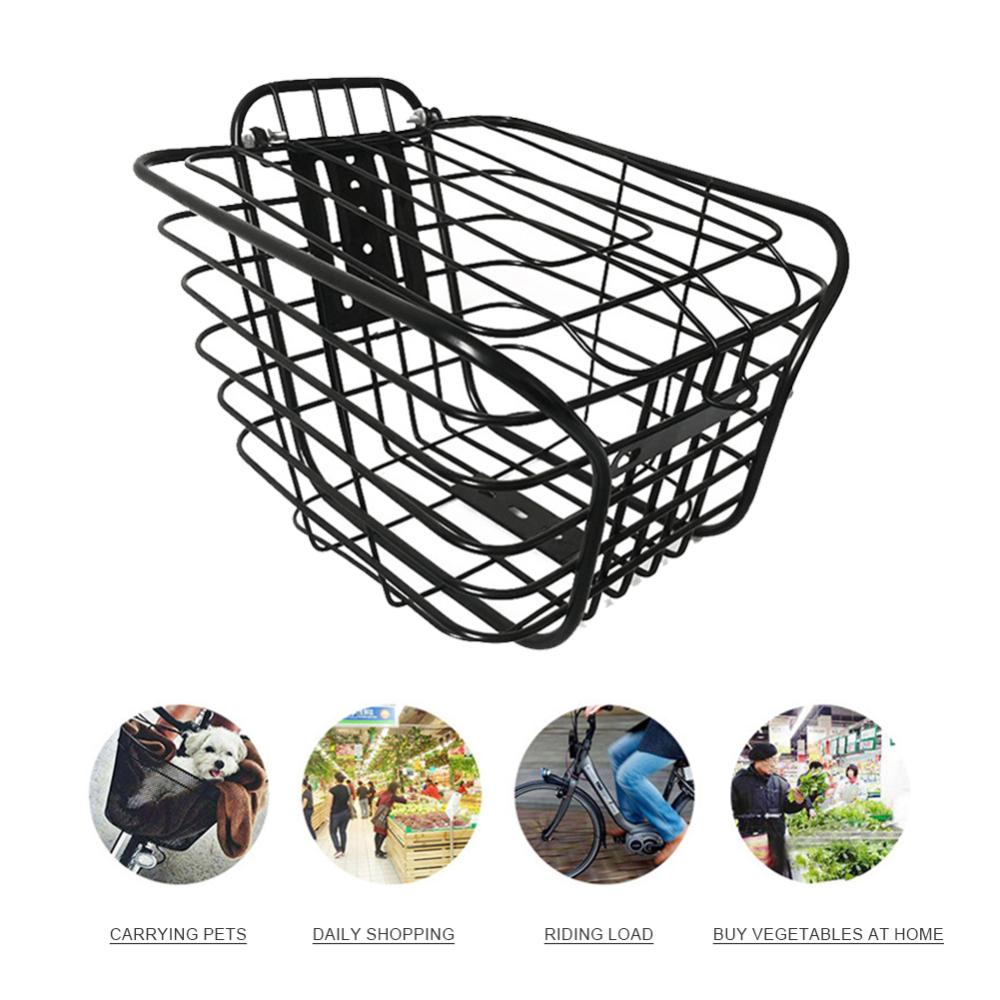 Cycling Front Basket Large-capacity Front Storage Basket with Cover Easy Installation Accessories for Bike Electric Scooter