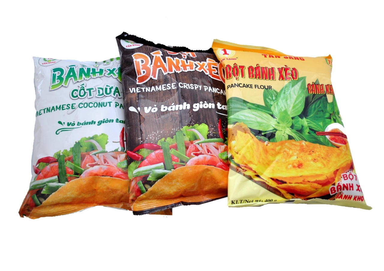 Bột bánh xèo Cốt Dừa thượng hạng Tấn Sang combo 2 gói