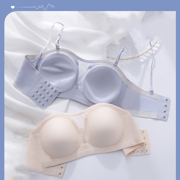 DACHAO Women Strapless Bras Comfortable Seamless Bra Cup Push Up Bra  Non-wired Bras Invisible Underwear For Wedding Party Lingerie