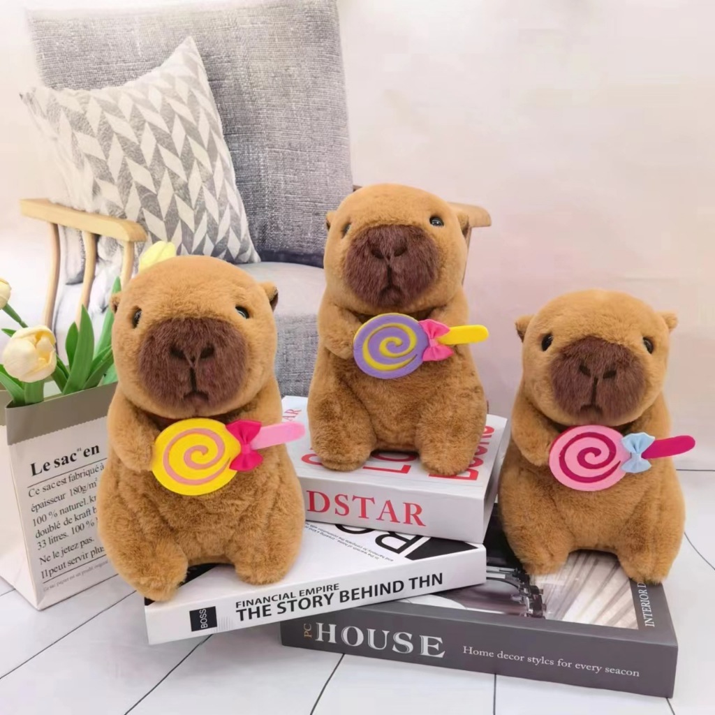 Capybara thú nhồi bông đáng yêu - gấu bông chuột lang nước nâu vải siêu mềm mịn đồ chơi thú bông