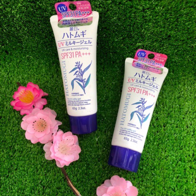 Sữa Dưỡng Thể Trắng Da Chống Nắng SPF31 Hatomugi Milky Uv Gel 250ml Nhật Bản