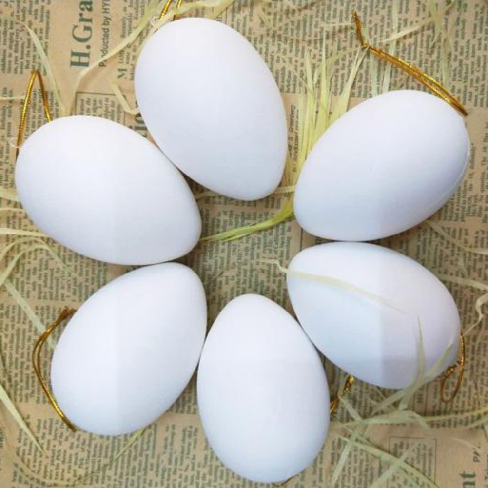 [Ted Life]20 Easter Egg DIY Graffiti Colored Eggs Christian Decoration 4*6CM Eggs