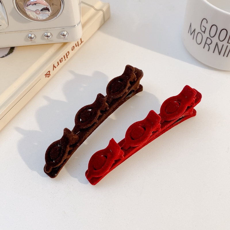 Kẹp Tóc Bện PINK EMPRESS 9.5Cm Kẹp Tóc Mái Năm Mới Dễ Thương Cho Bé Gái-INTL