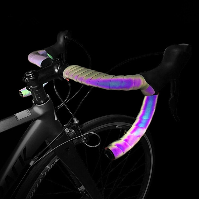 Cycling Bicycle Handlebar Tape Light Reflective Bike Bar Tape Wrap Pu Leather Creek. 