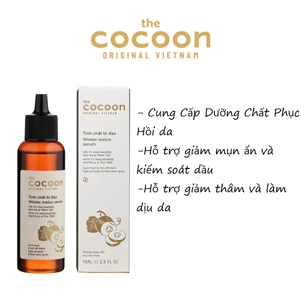 [Chiết-Gốc] Serum bí đao Cocoon dành cho da dầu mụn