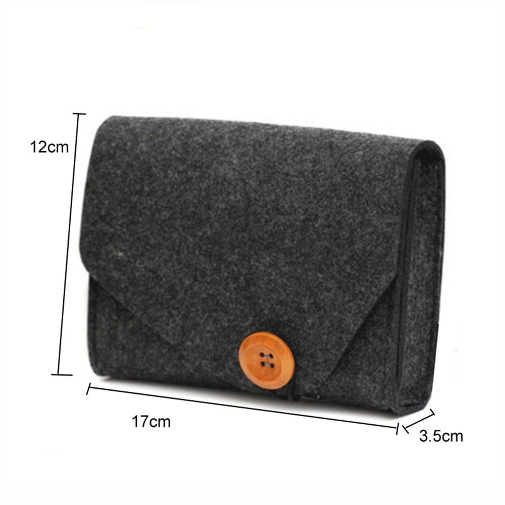 NPIQL Multifunction Travel USB Cable Earphone Coin Package Mouse Pouch Felt Storage Bag Data Cable Case Chargers Storage Bags Organizer Bag