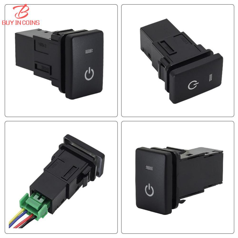 BC Đèn Sương Mù Công Suất LED DRL Cho Xe Hơi Nút Sưởi Gương Chiếu Hậu Công Tắc Phía Sau Đèn Xanh Lục Kèm Dây Cáp Cho Toyota Camry Prius Corolla