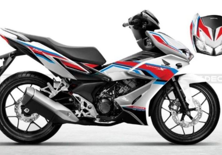 Tem Trùm Winner X trắng đỏ chỉ xanh đen ,Team Decal WinX, decal xe , tem trùm giá rẻ chất lượng