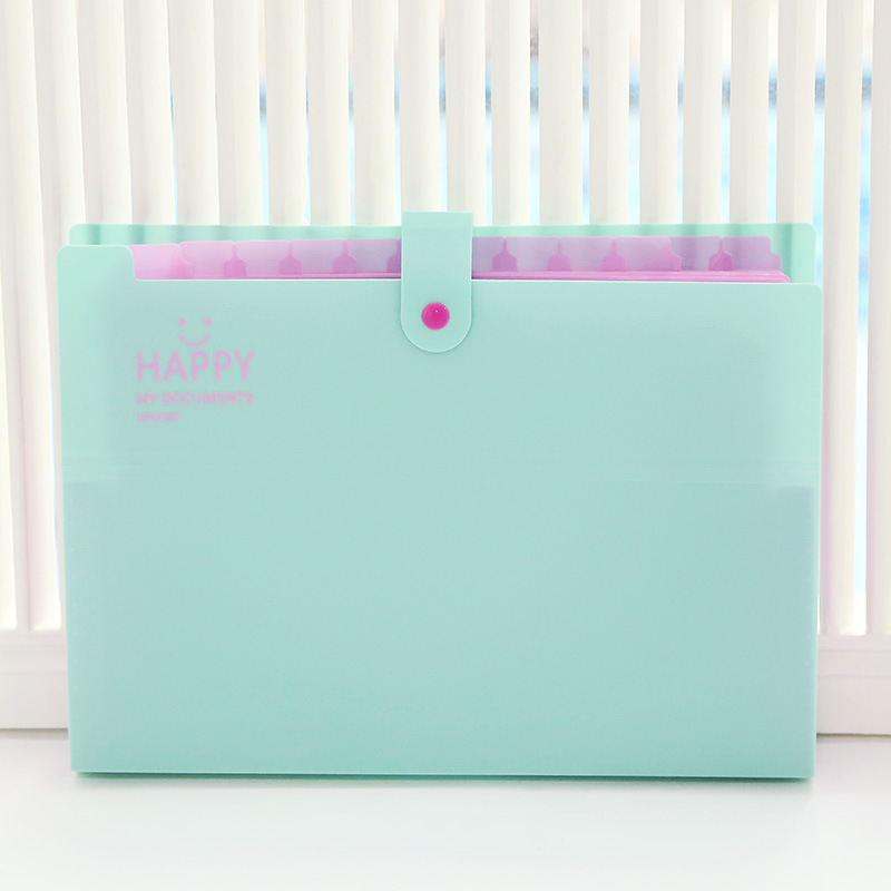 Portable Organ Bag Folder A4 Large-capacity Student Test Paper Storage Bag 12-layers Bill File Classification Storage Bag