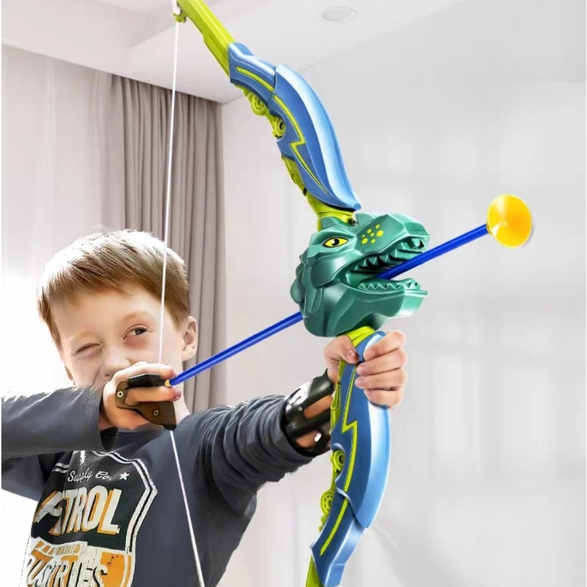 Đồ chơi cung tên khủng long thời tiền sử bắn xa tới 15m cho bé, - Thingkids