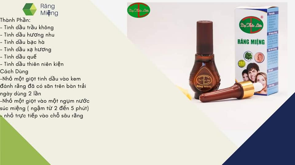 TINH DẦU RĂNG MIỆNG DẠ THẢO LIÊN