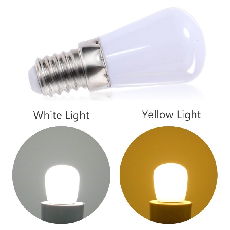 1/4Pcs Mini LED Refrigerator Light Bulbs for Kitchen Bedroom Home E12 E14 Screw Bulb White Display Cabinet Lights 220V