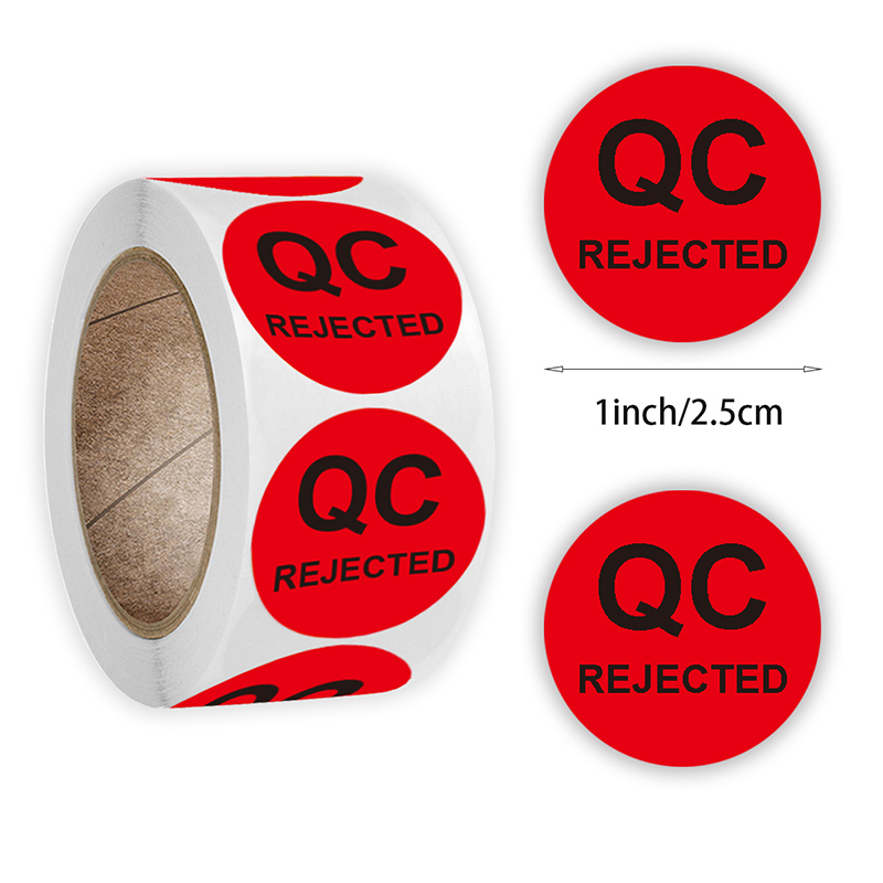 【Premium Quality】 500pcs/roll Qc Quality Inspection Sticker 2.5cm/1inch ...
