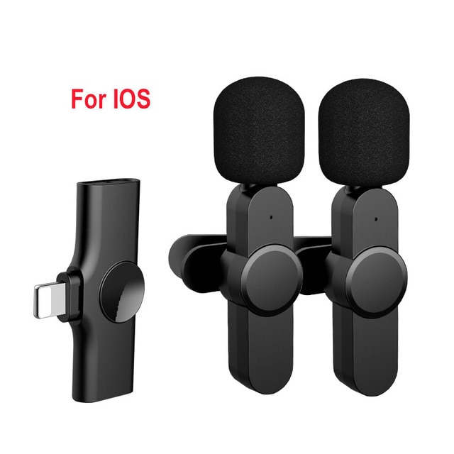 Wireless Lavalier Microphone Lapel Mic Mini For Cell Mobile Phone PC Tiny Micro Tie Mikrofon Mike Dual Bluetooth
