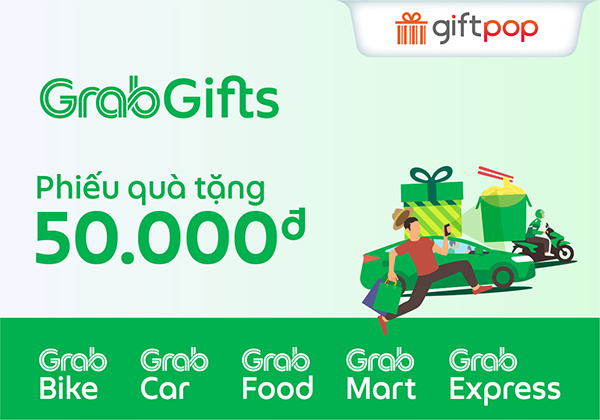 Evoucher - Phiếu Quà Tặng GrabGifts 50K