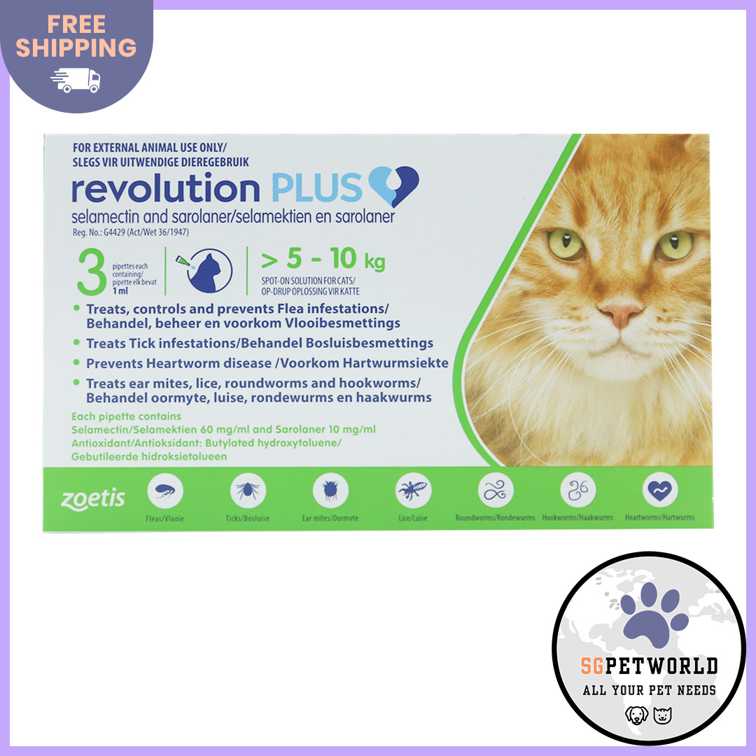 Revolution Plus 3 Pipettes Flea Tick And Worm Prevention for All Sizes of Cats Lazada Singapore