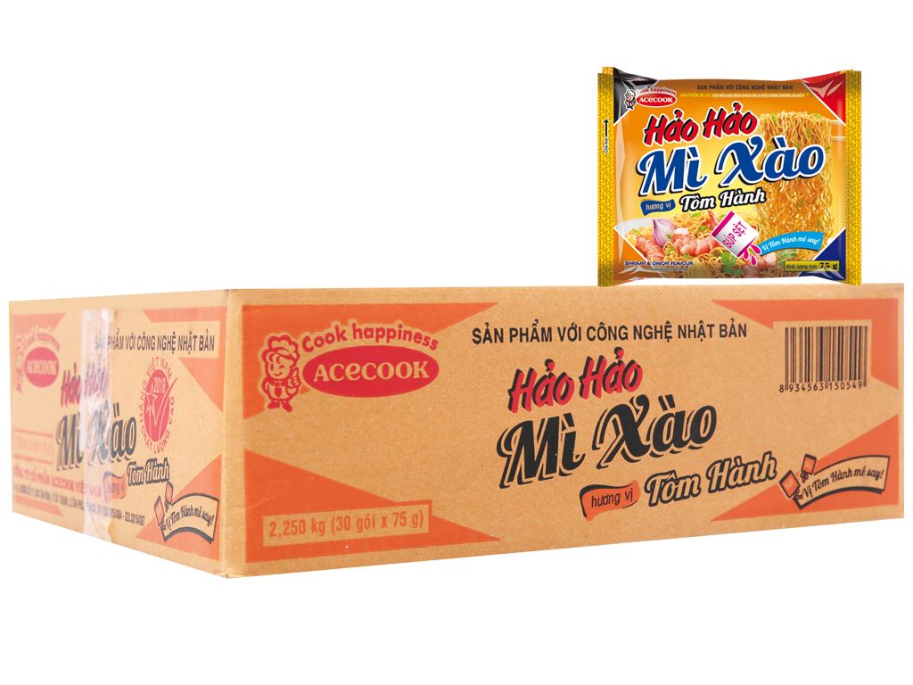 Mì Xào Hảo Hảo Tôm Hành Gói 75g