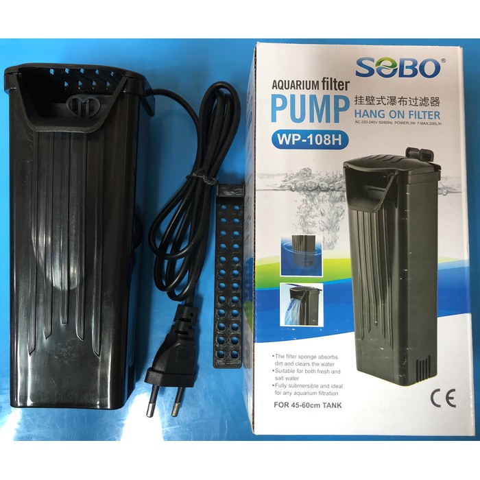 Lọc thác đứng cho hồ cá sobo wp 108h wp 208h - chuyên dụng cho hồ nuôi rùa