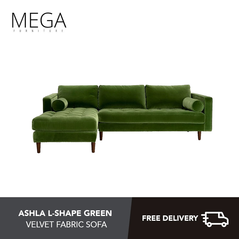 green velvet sofa chair