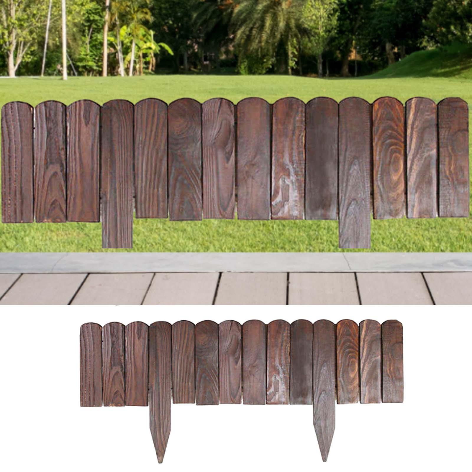 Fityle Decorative Garden Fence Detachable Fence Landscape Decor Landscape Border Fence Liner Wood for Sidewalks Lawns Patio Path Garden