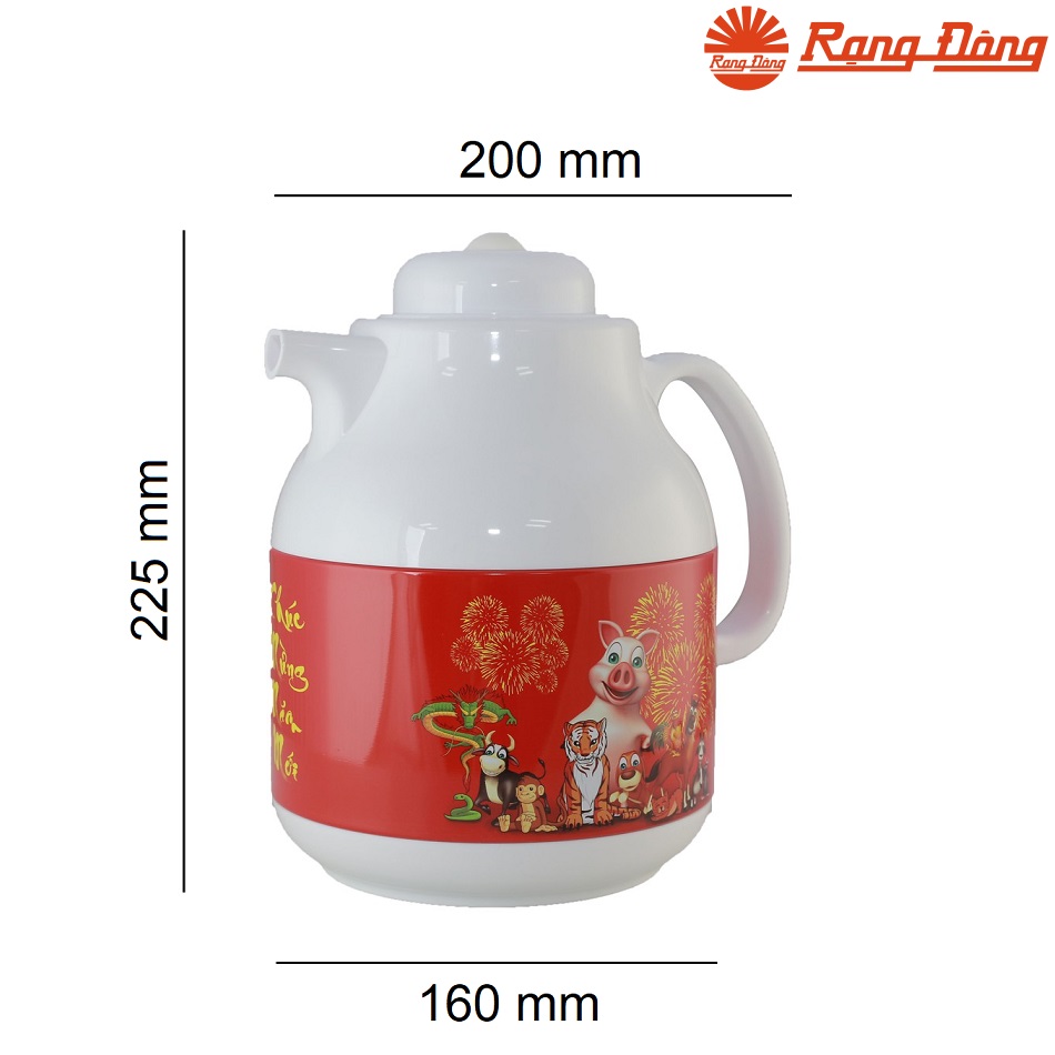 Phích ấm pha trà có phin lọc Rạng Đông 1 lít 1055 TS