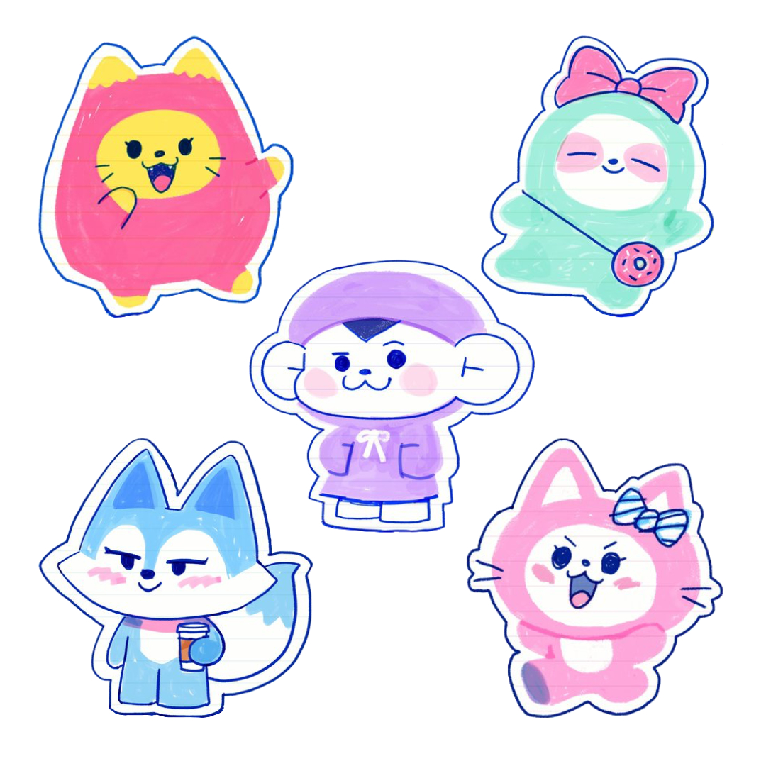 ITZY X WDZY Kpop Deco Sticker Pack Free Itzy 2024 Mini Calendar