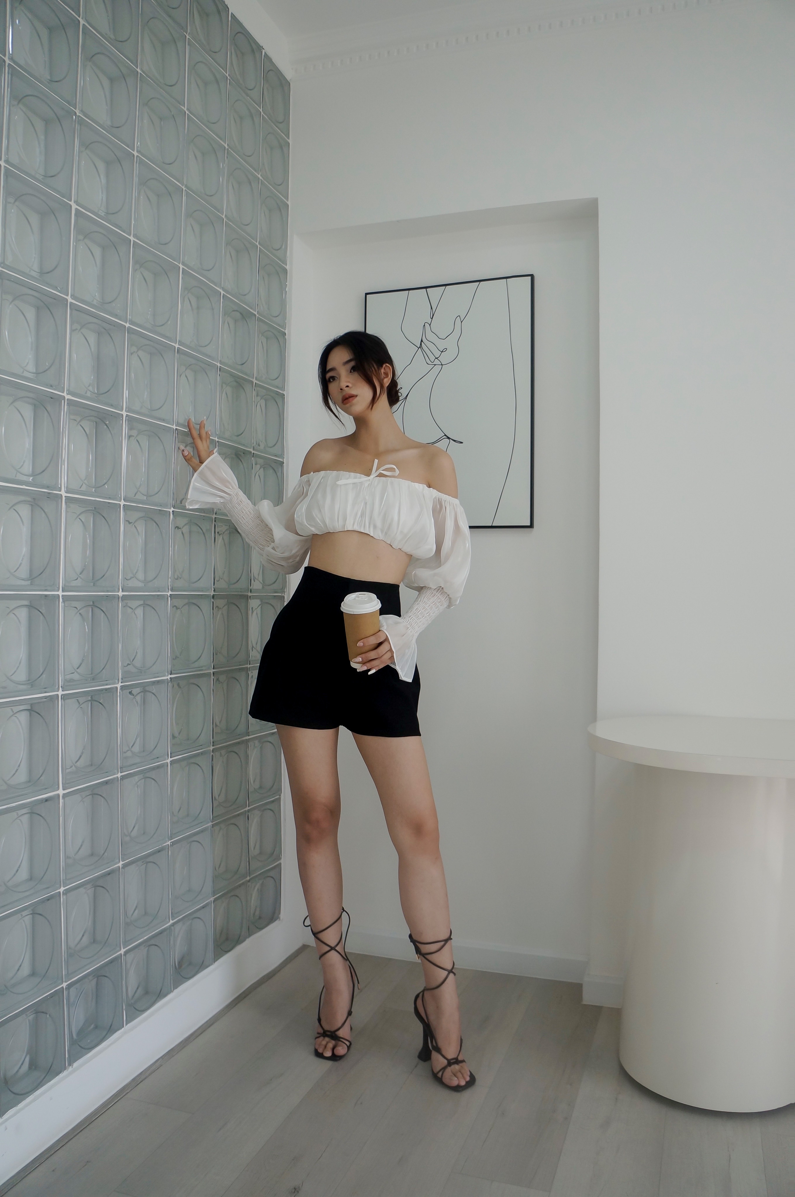 áo trễ vai nữ tay phồng