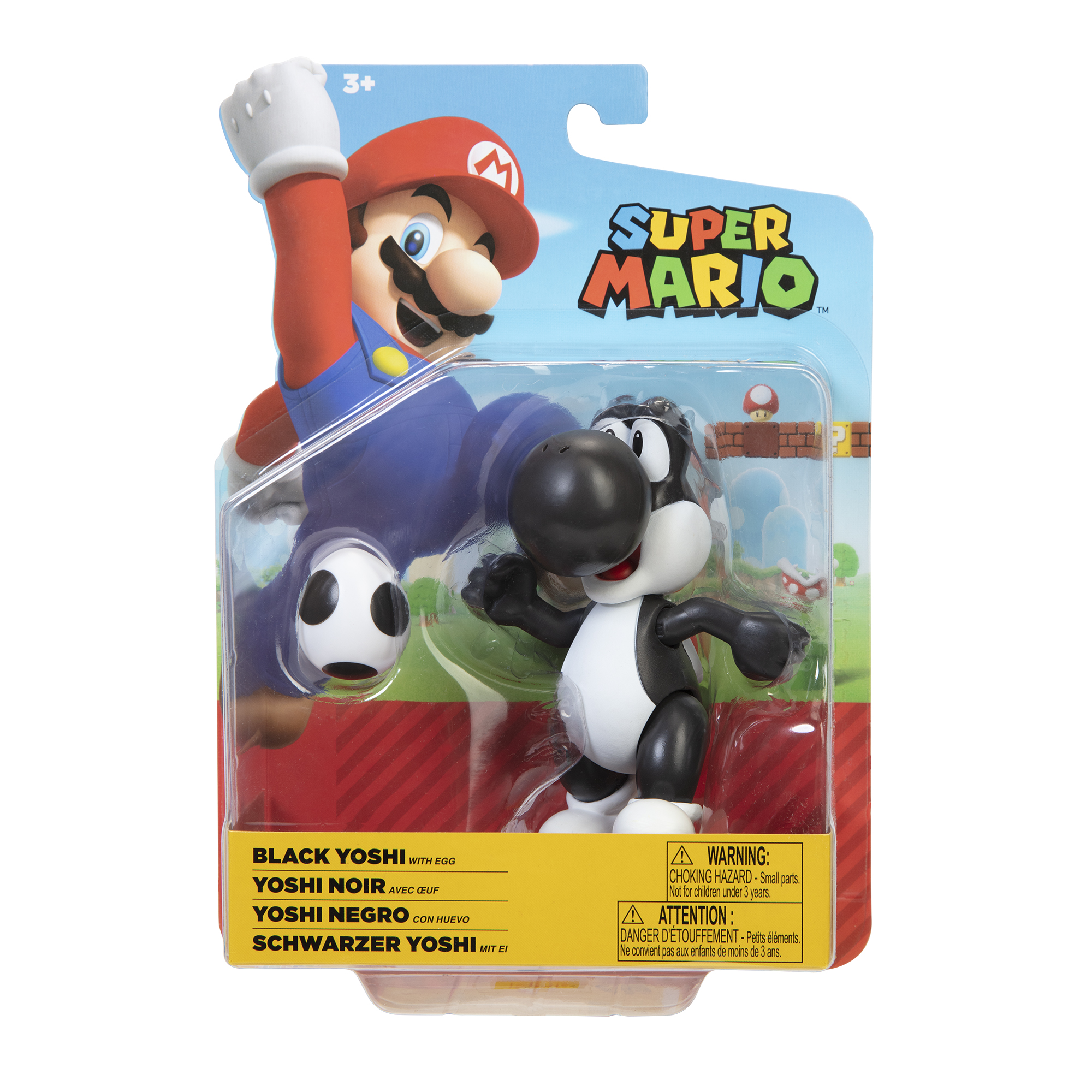 Nintendo Super Mario 4-Inch BLACK YOSHI with EGG Accessory